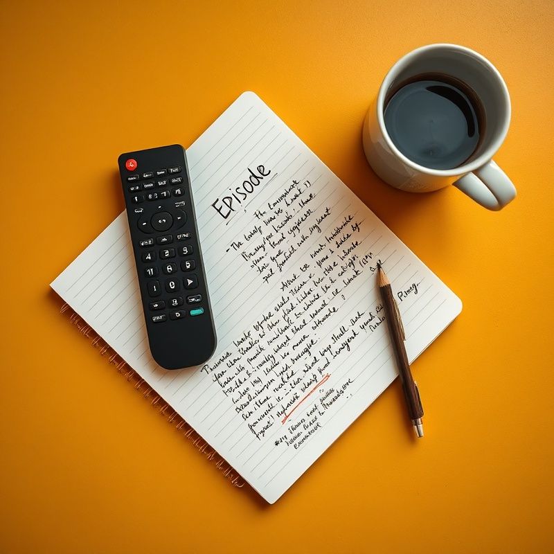 Pilot, notes z odręcznymi notatkami i kubek kawy na bursztynowym stole